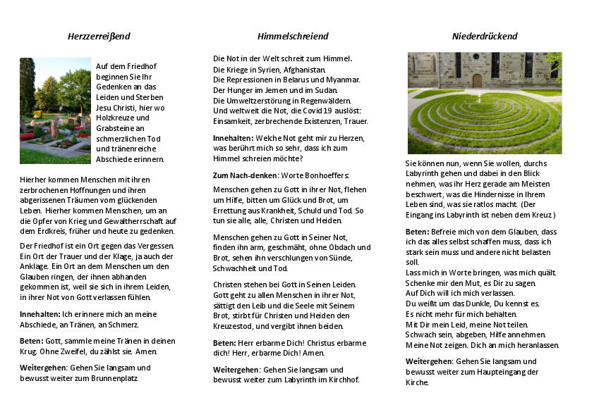 Flyer zu Karfreitag