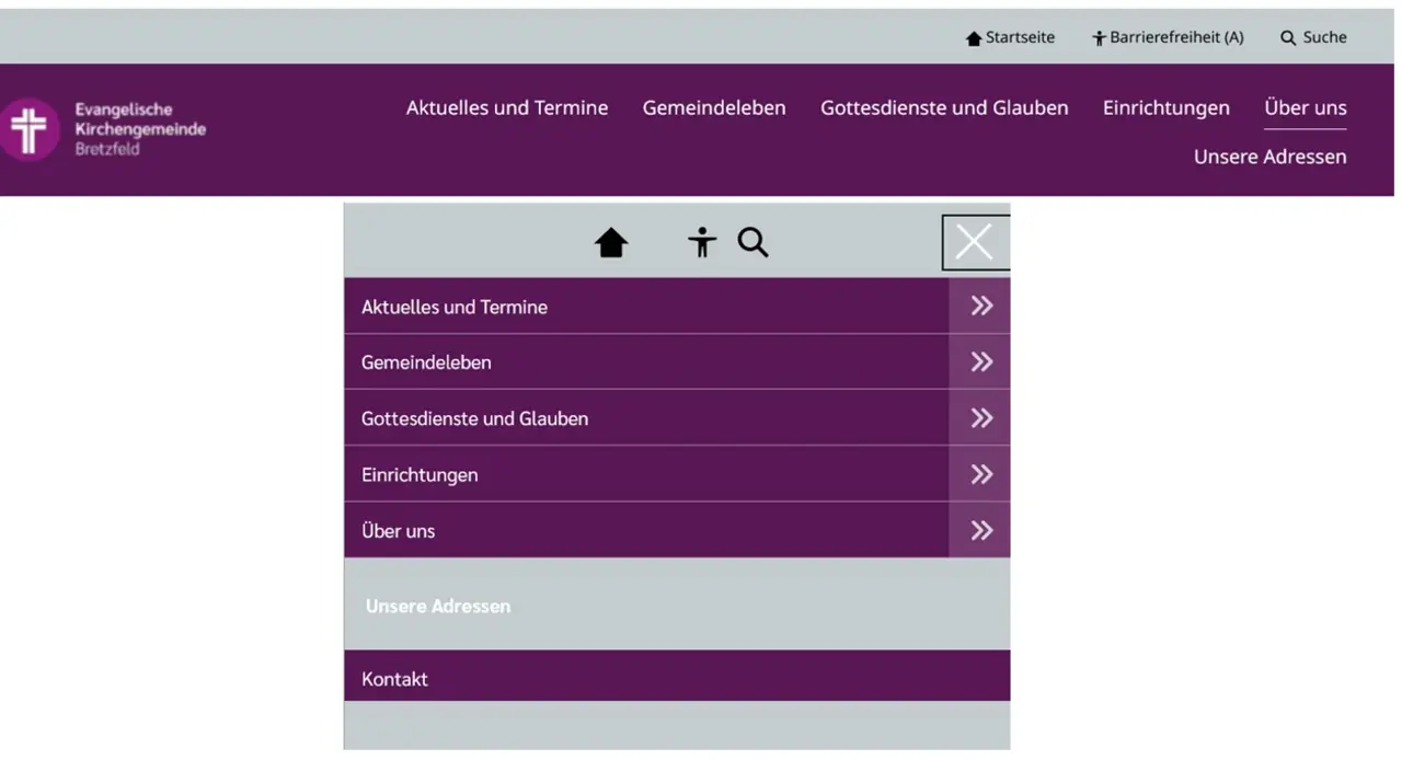 Menüeintrag im Desktopmenü ausblenden und im mobilen Menü hervorheben